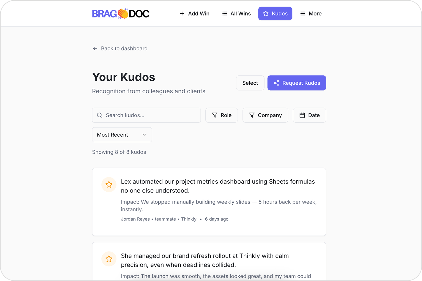 BragDoc_Collect kudos_4