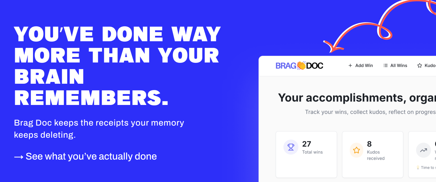 brag doc banner - done more than you remember