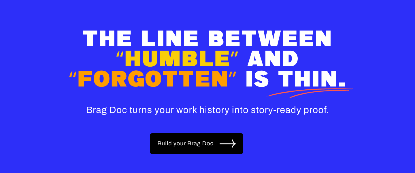 brag doc banner - humble and forgotten